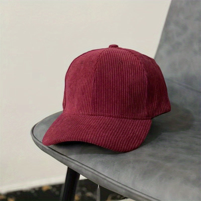 Adjustable Corduroy Baseball Cap for Outdoor Sport