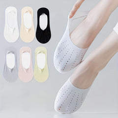 6 Pairs Invisible Mesh Socks Low Cut Ankle Socks Women's Stockings