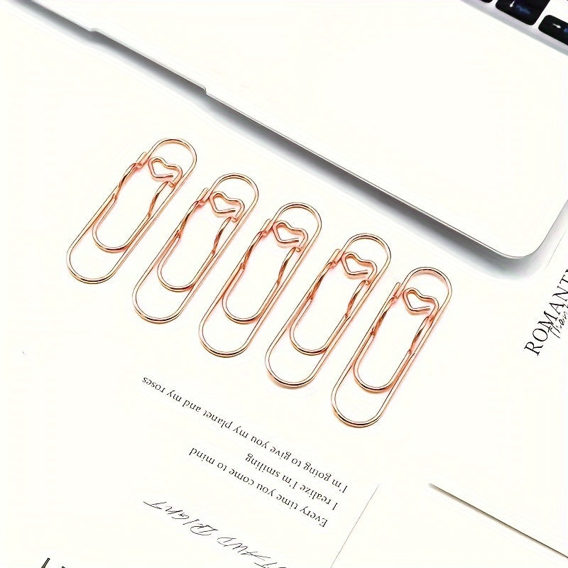 10pcs Metal Pen Clips Notebook Paper Clips Stationery Tools