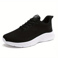 Women's Mesh Sneakers Letter Patched Lace Up Running Shoes