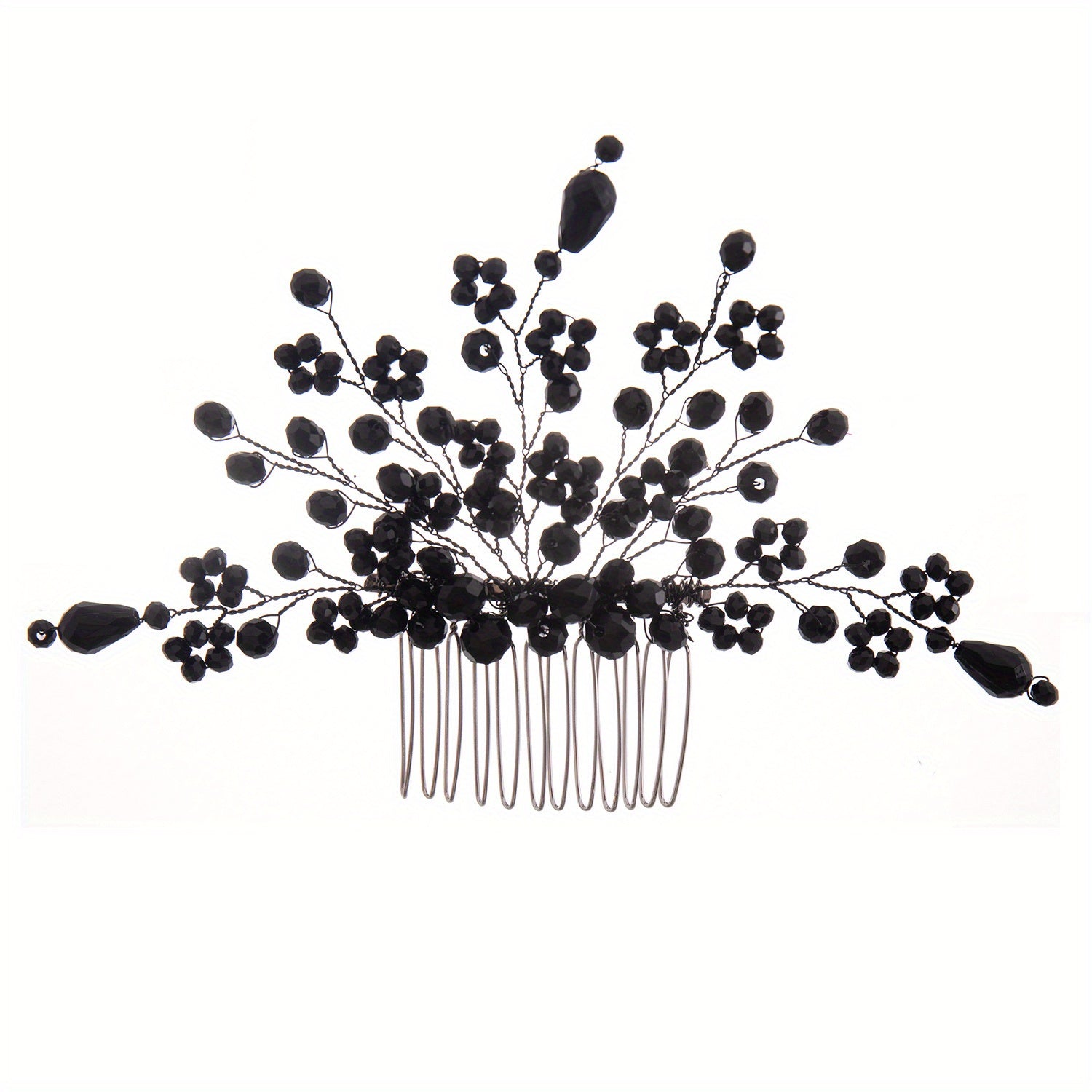 Bridal Wedding Rhinestone Side Hair Comb Elegant Headpiece for Women