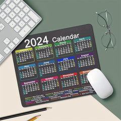 Mouse Pad Calendar Non-slip Rubber Base Waterproof Mouse Pad