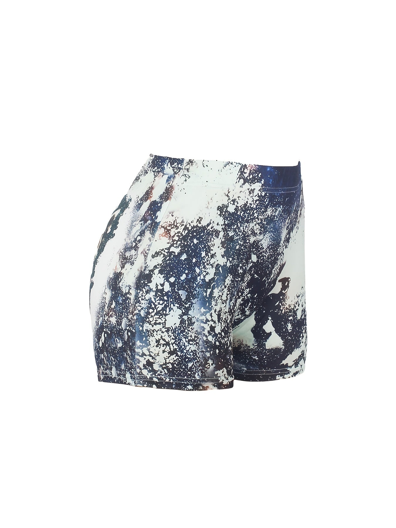 Letter Print Skinny Shorts for Women