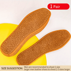 Warm Soft Insoles Thicken Breathable Skin-friendly Insoles For Winter