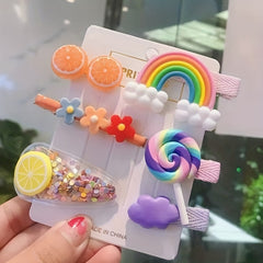 6pcs Girls Cartoon Hair Clips Hairpins Hair Accessories