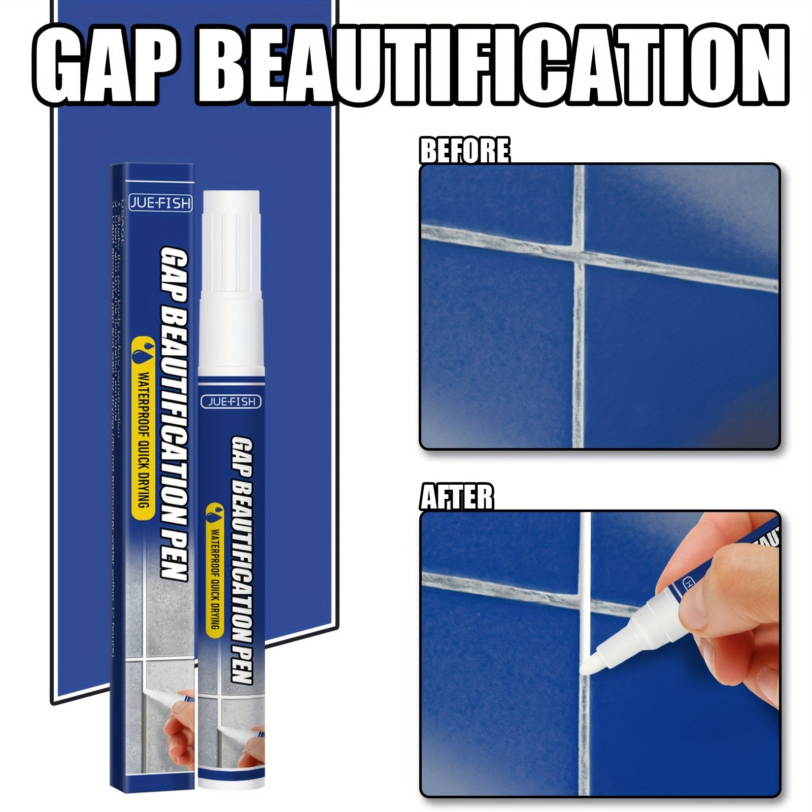Grout Pen for Beautifying & Waterproofing Floor, Sink, and Tile Gaps