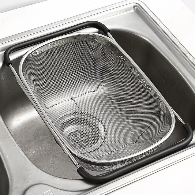Telescopic Mesh Basket & Sink Drain for Washing Fruits & Veggies