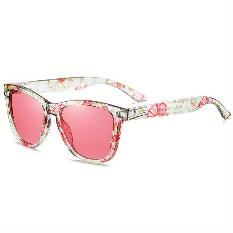 Men's Polarized Floral Cat Plaid Sunglasses UV400 Protection