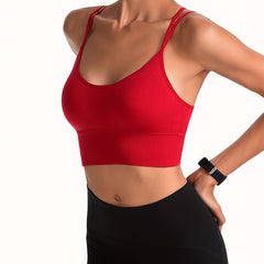 Criss Cross Back Sports Bra Yoga Fitness Bra