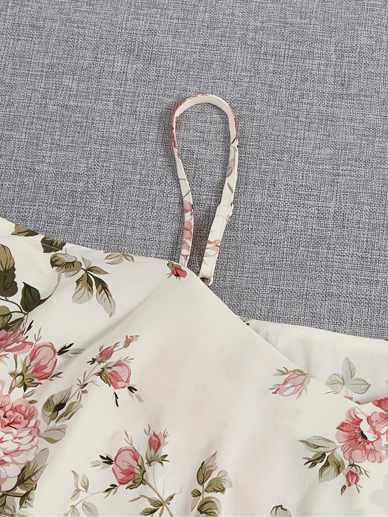 Floral Print Cold Shoulder Ruffle Trim Short Sleeve Romper