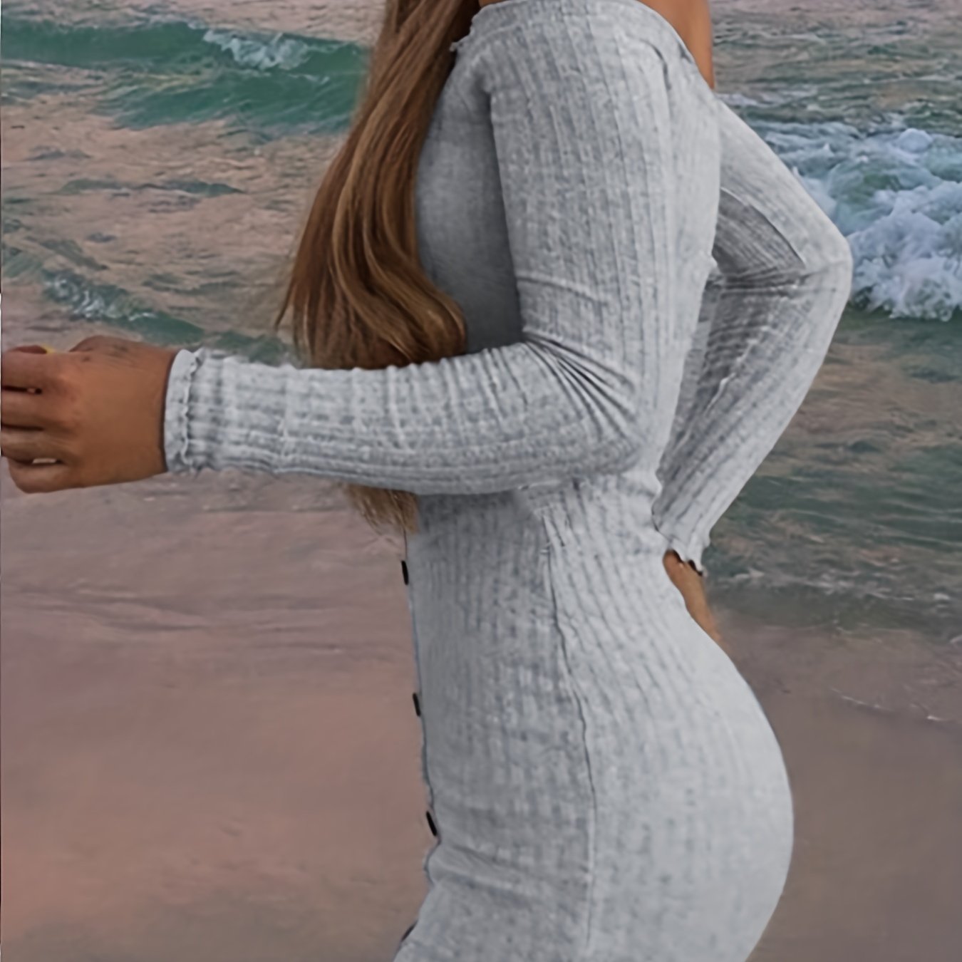 Sexy Dress Women's Off Shoulder Bodycon Midi Dress