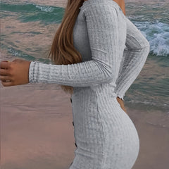 Sexy Dress Women's Off Shoulder Bodycon Midi Dress