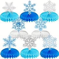 Snowflake Birthday Tabletop Decoration Honeycomb Set