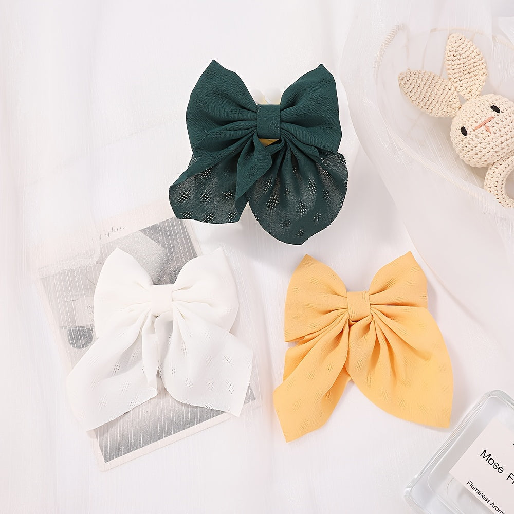 4pcs Baby Girls Bow Hair Clip Set for Baby Girls
