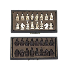 Antique Terracotta Army Chess Set Wooden Table Chess 26IN