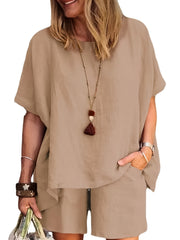 Solid Tee & Shorts Set
