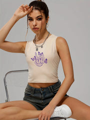 Skeleton Hand & Butterfly Tank Top