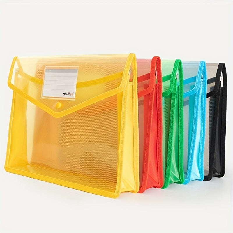A4 Poly Envelope Expanding File Wallet Snap Closure Label Pocket