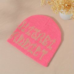 Y2K Multicolor Letter Woolen Hat Street Style