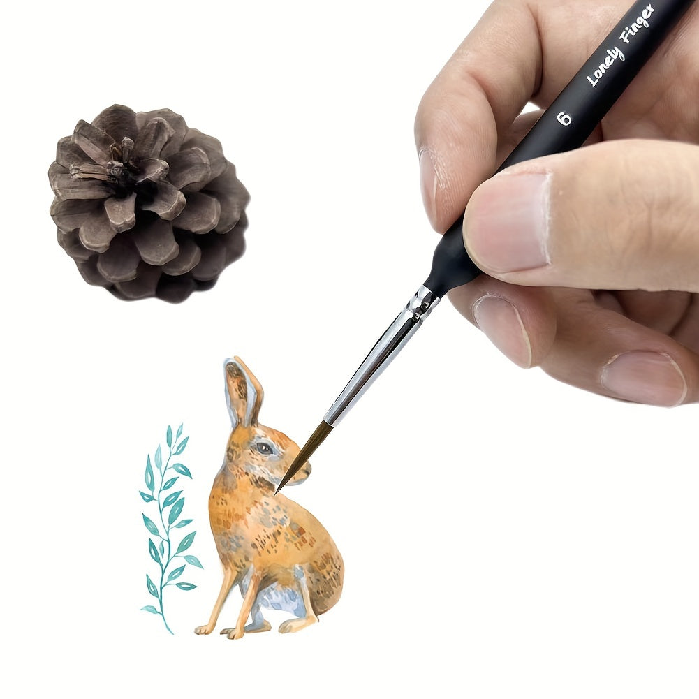 11pcs Detail Paint Brushes Extra Fine Tips Professional Art Set Micro Watercolor
