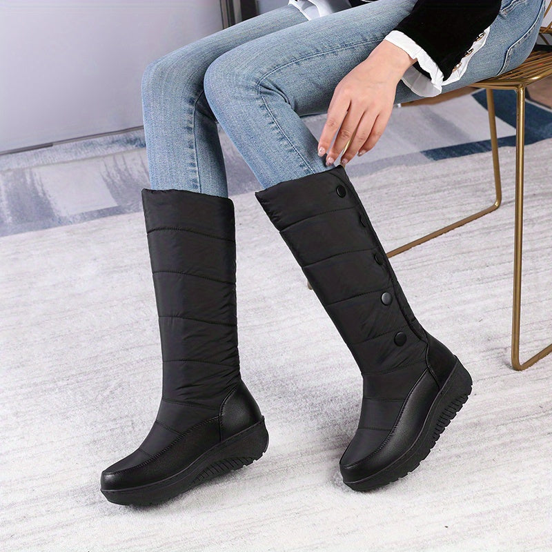 Women's High Calf Snow Boots Winter Warm Outdoor Shoes
