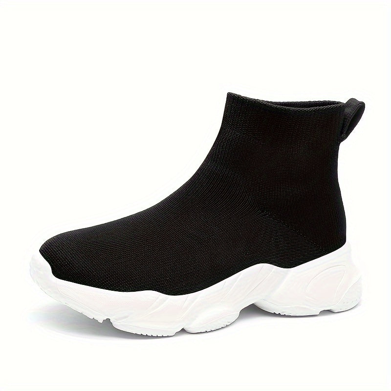 Boys' Comfy Knit Sock Shoes Non Slip Sneakers For Kids Outdoor