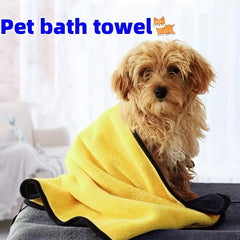 Soft Fiber Dog Bath Towel, Highly Absorbent, Quick Dry Coral Fleece