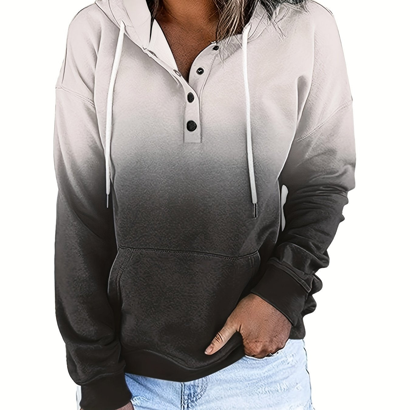Casual Long Sleeve Hoodie Drawstring Hoodies Sweatshirt
