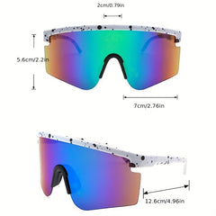 Y2K Wrap Around Sunglasses Semi Rimless Gradient Lens UV400