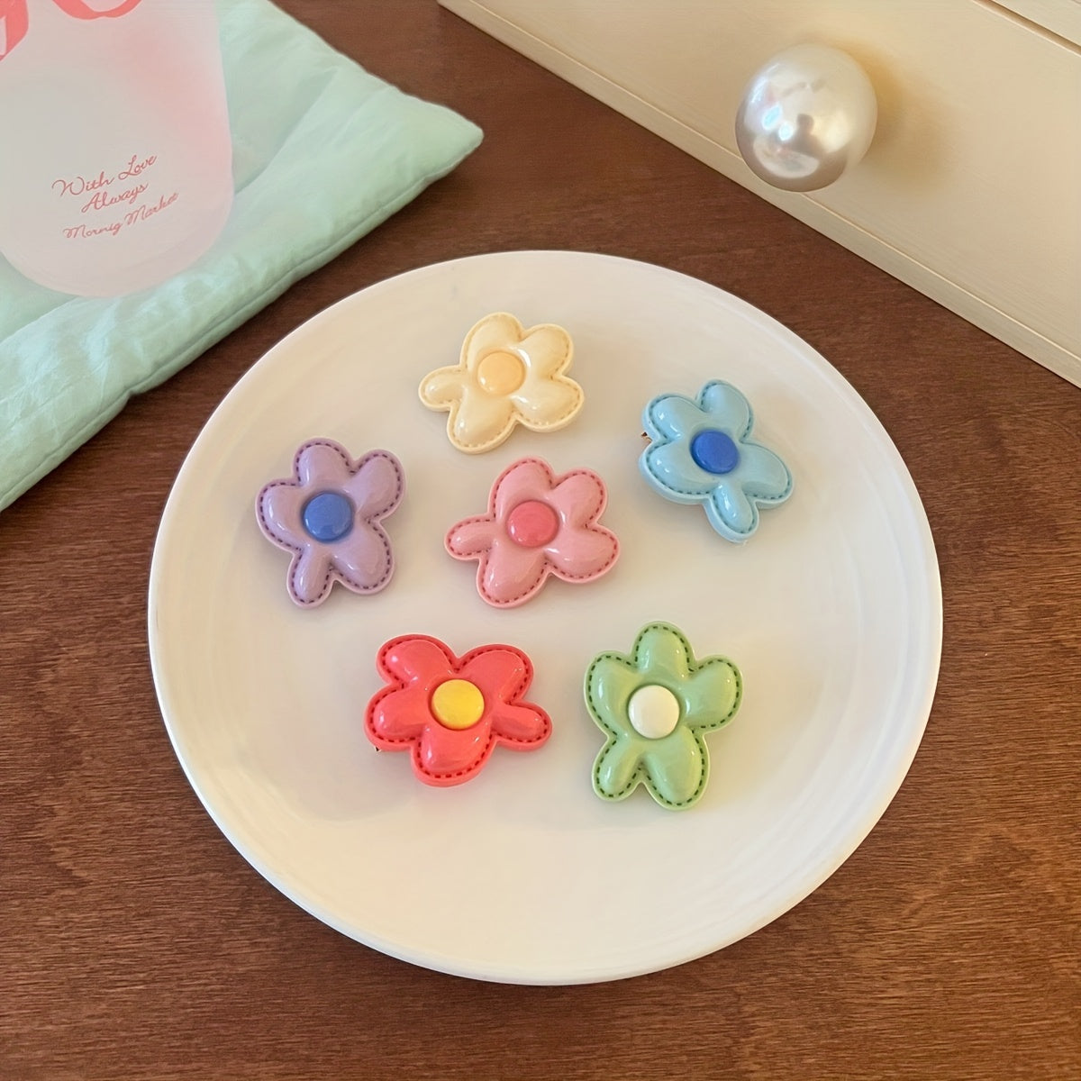 2pcs Flower Hair Clips for Girls