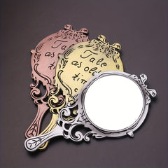 Portable Metal Frame Makeup Mirror Hollow Cosmetic Compact Mirror