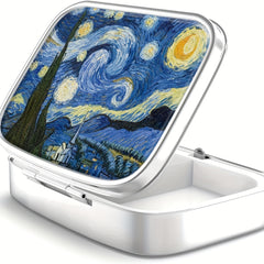 2 Compartment Pill Box Portable Case for Pocket or Purse