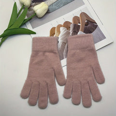 Winter Warm Knitted Gloves Solid Coldproof Gloves