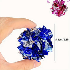 10pcs Cat Crinkle Ball Toys Chew And Chase Toys for Indoor Cats