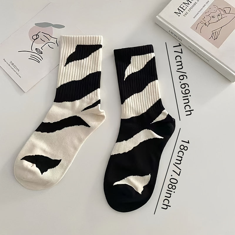 4 Pairs Crew Socks Spring Autumn Outdoor Sports Warm Socks