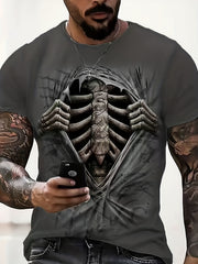 Men's Skeleton T Shirt for Summer Outdoor Activities