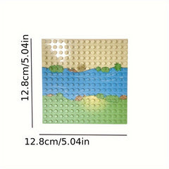 16X16 River Pattern Base Plate for Building Blocks