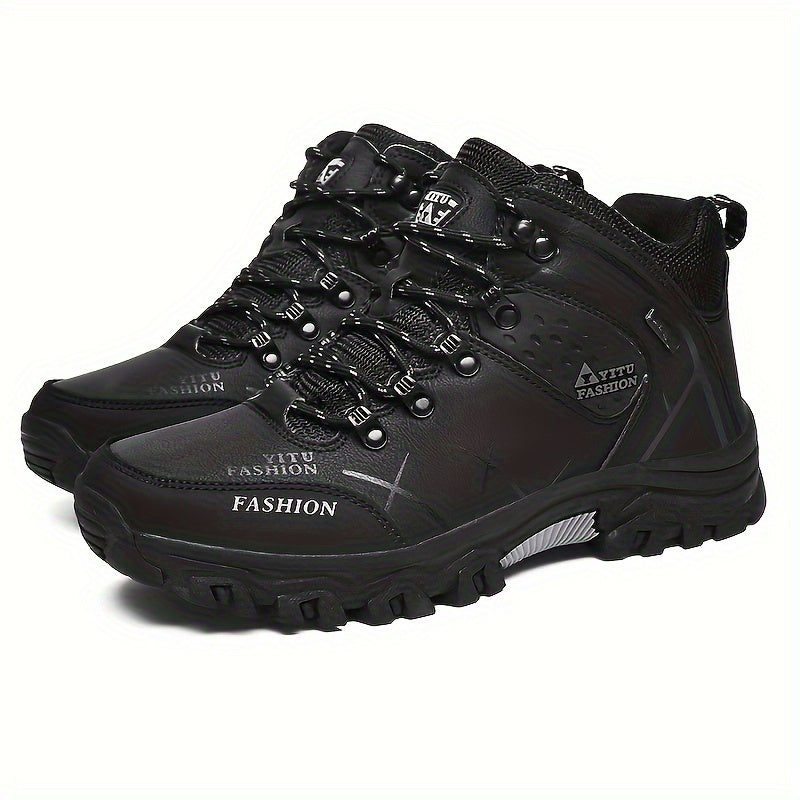 Men's High Top Hiking Shoes Non Slip Lace Up Boots