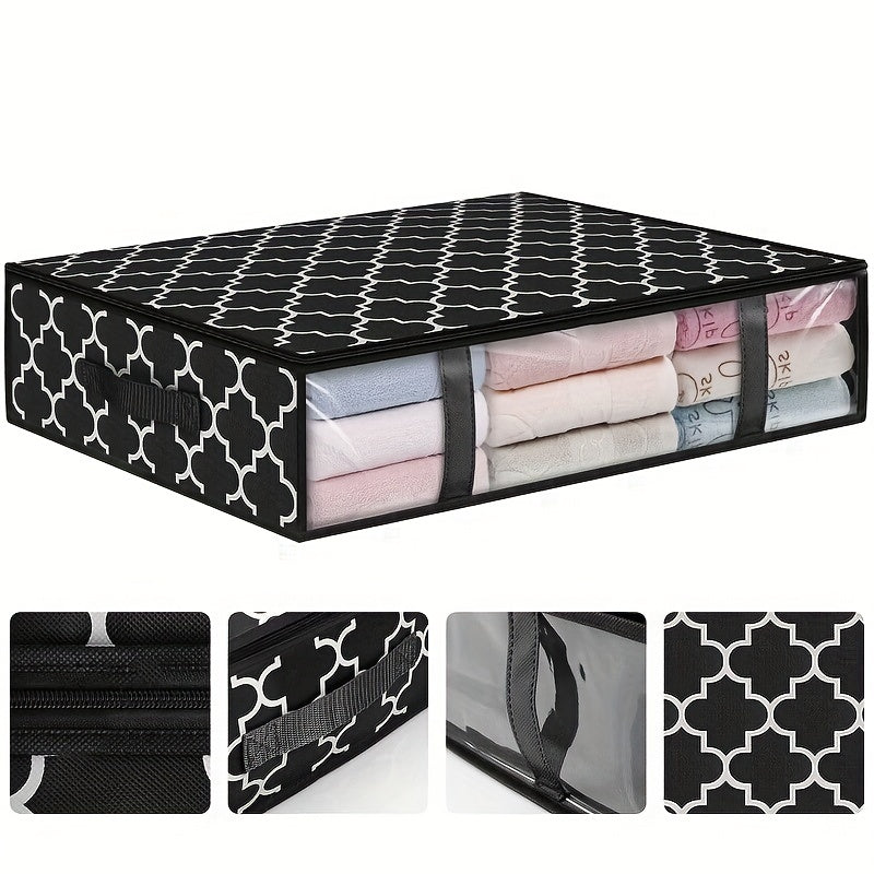 Underbed Storage Box Lightweight Zipper Organzier Clothes Container