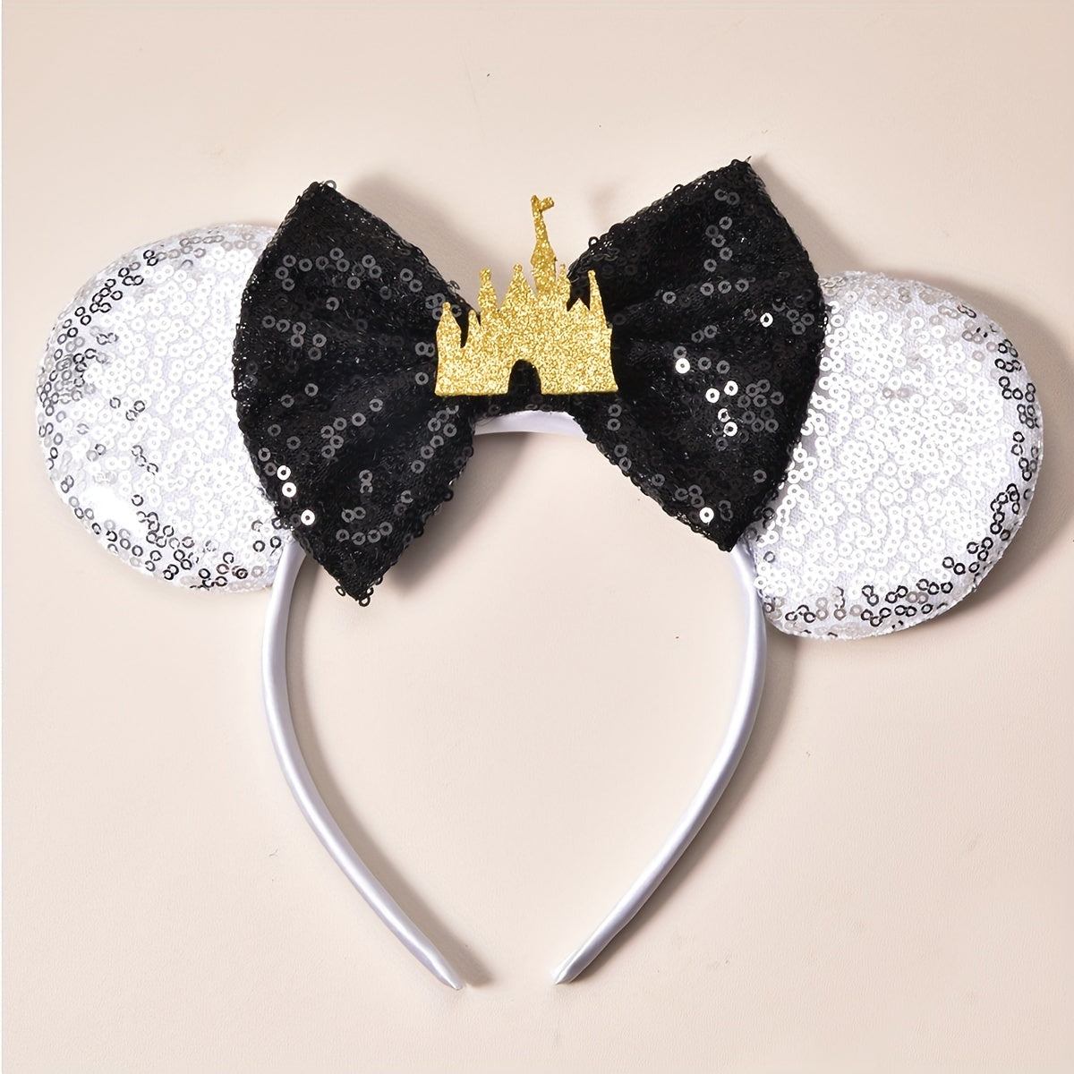 Sweet Sequin Bow Mouse Ear Headband Decorative Hair Accessories