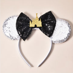 Sweet Sequin Bow Mouse Ear Headband Decorative Hair Accessories
