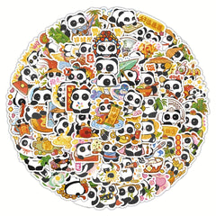 120pcs Creative Panda Stickers Waterproof DIY Party Gift Decoration