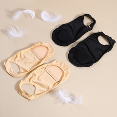 2pairs Ultra Low Cut Liner Socks With Sling Back No Show Padded Half Socks