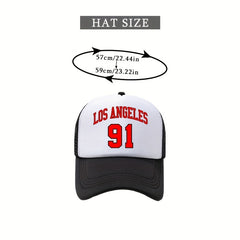 LOS ANGELES 91 Trucker Hat Mesh Baseball Cap