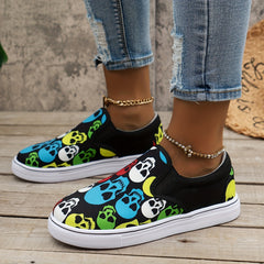 Colorful Skeleton Pattern Walking Shoes for Women