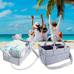 Baby Nappy Caddy Organiser With Foldable Diaper Bag