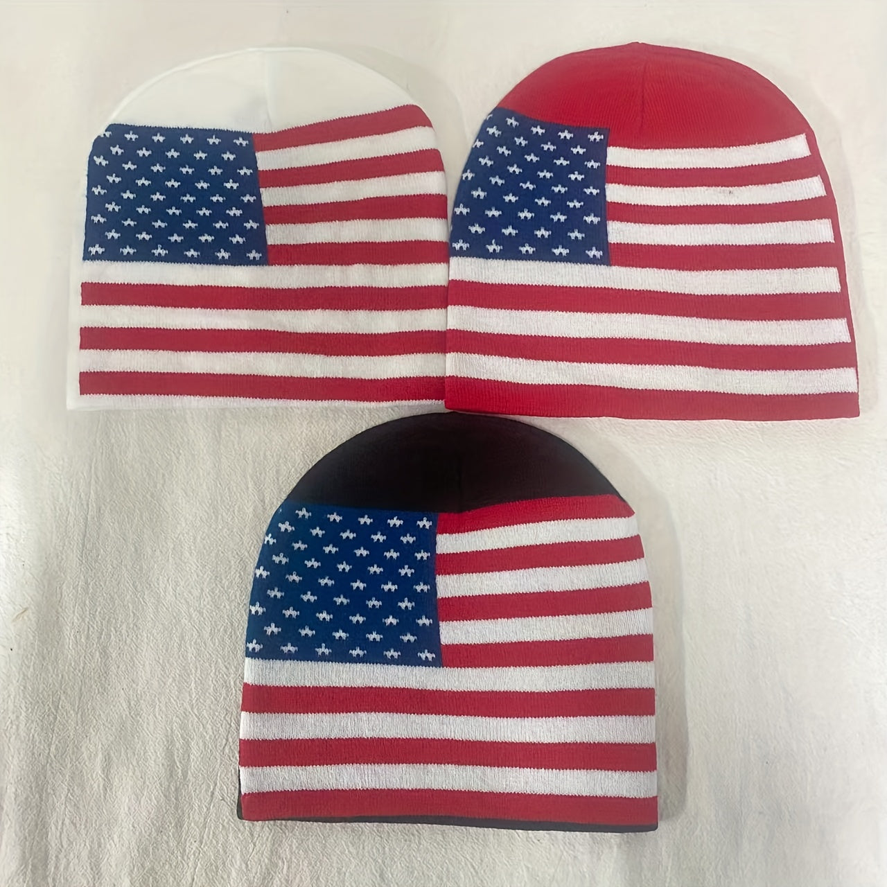 American Flag Knitted Hat Versatile Beanie Hat