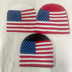 American Flag Knitted Hat Versatile Beanie Hat