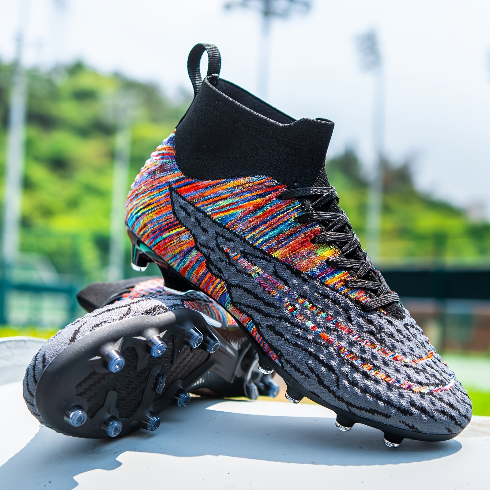 Unisex AG Cleat Soccer Shoes Professional Outdoor Training Shoes