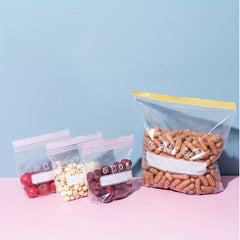 40pcs Reusable Food Storage Bags Double Layer Sealed Leak Proof Freezer Bags